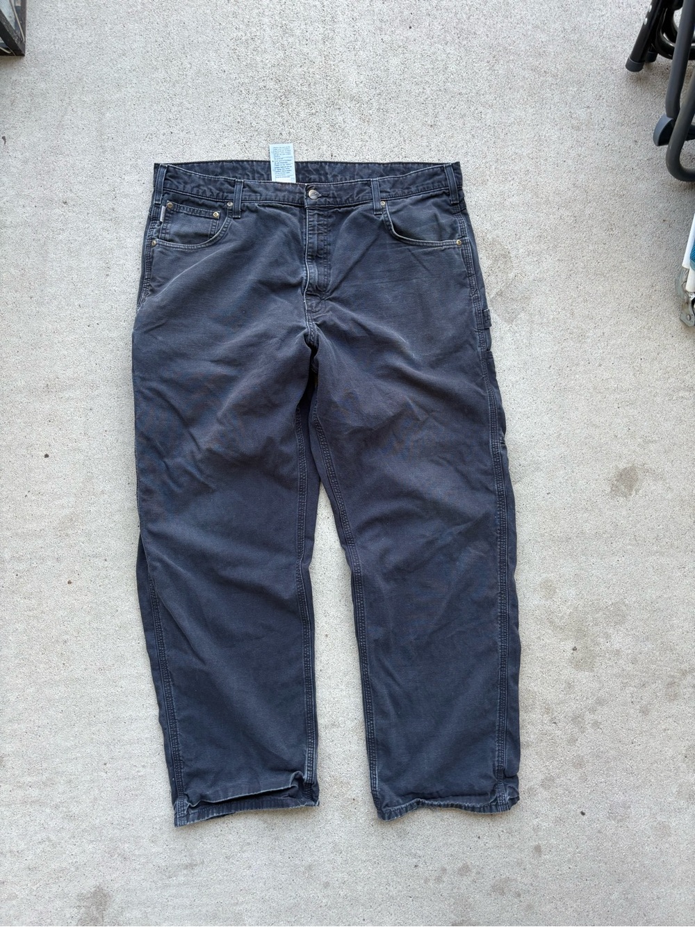 Carhartt B159 BLK Canvas Carpenter Pants Faded Black 40 x 31.5